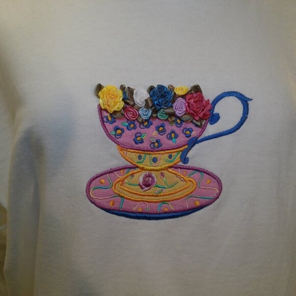 Threads on Threads Teapot Cup T Shirt Size 2 ( XL)   (Z) - Picture 3 of 10
